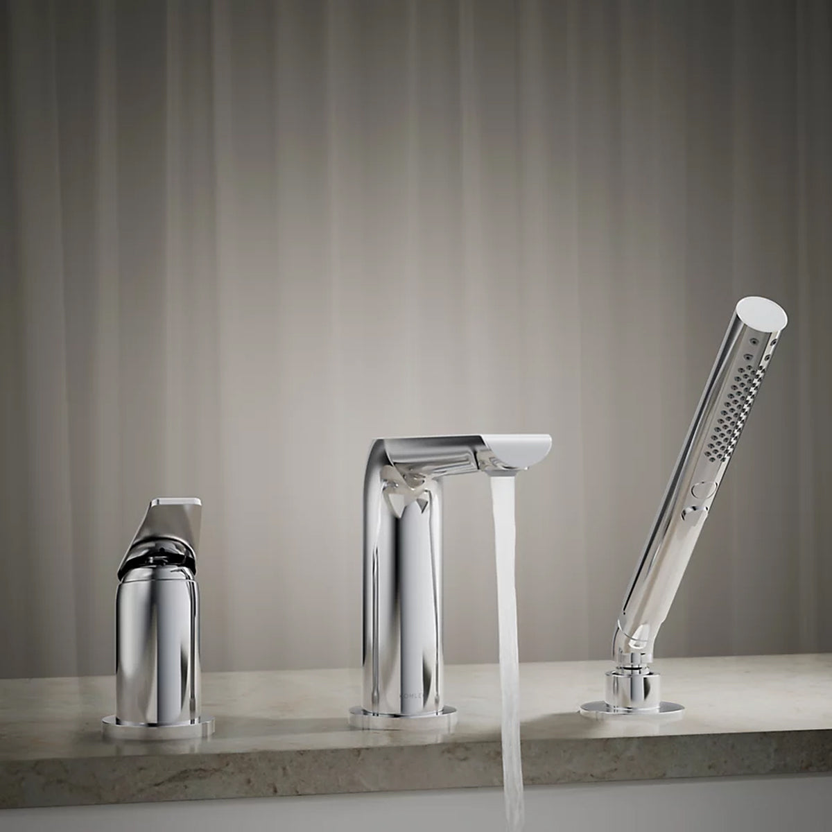 Kohler Hob Mount Bath Filler - Polished Chrome 97360T-4E-CP