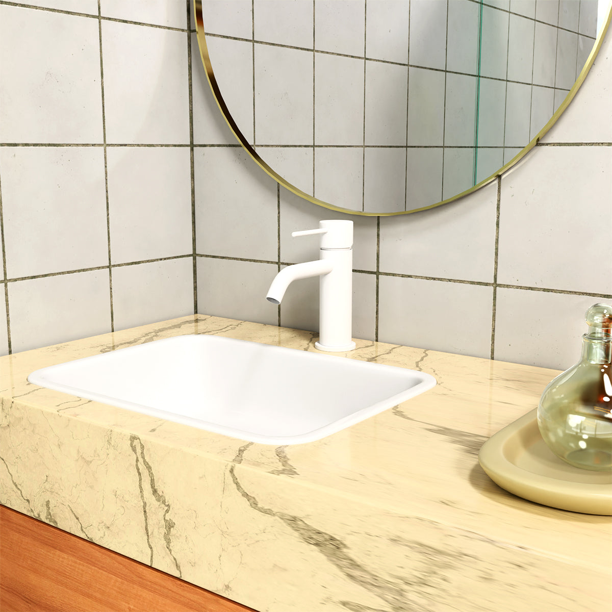 Mecca Basin Mixer Matte White