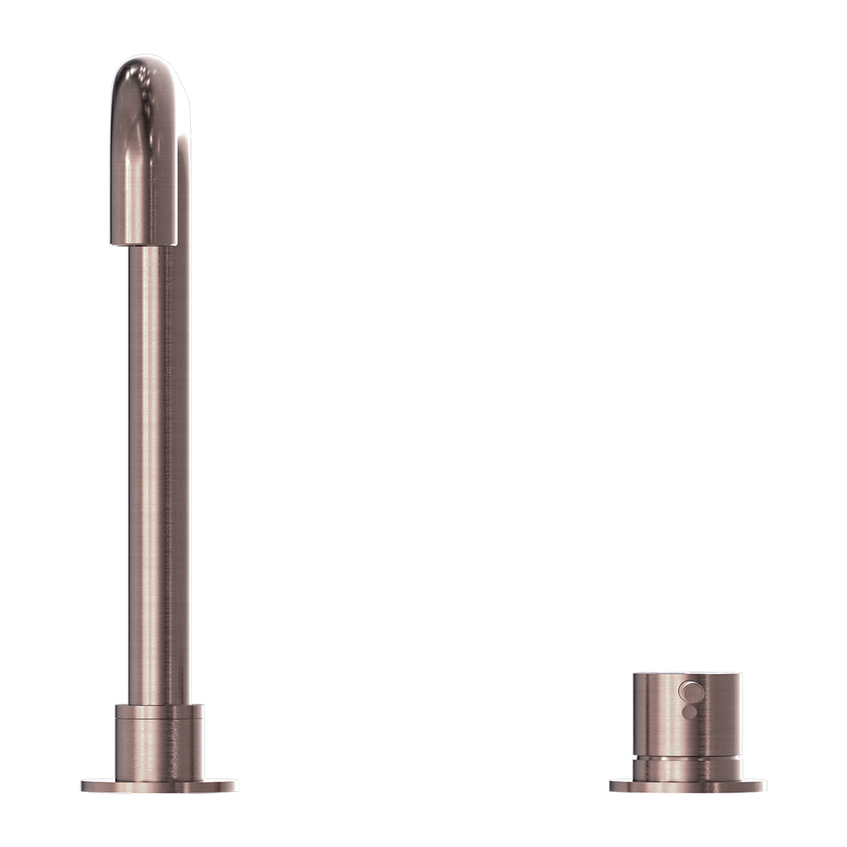 Mecca Hob Basin Mixer Square Swivel Spout Brushed Bronze