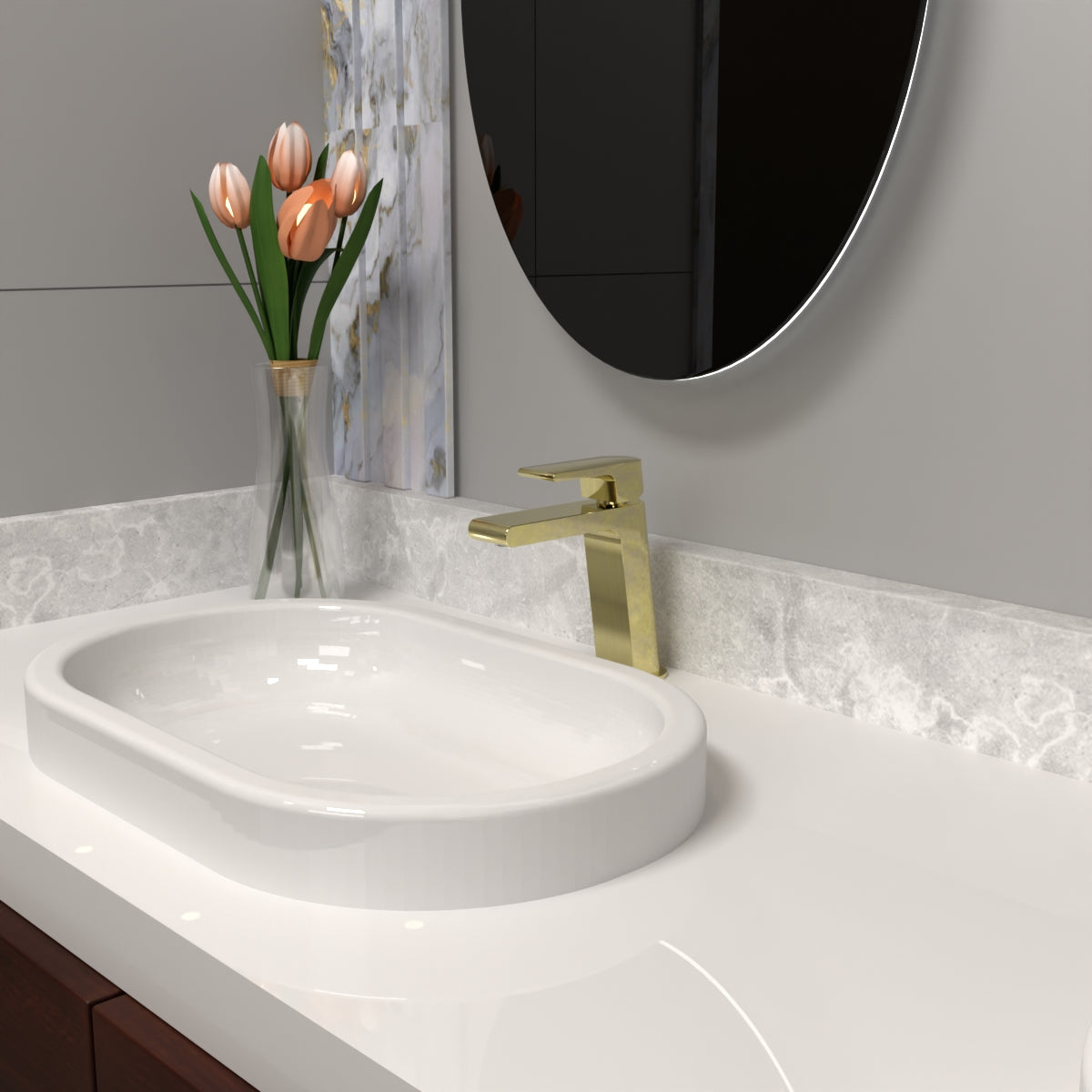 BIANCA BASIN MIXER BRUSHED GOLD