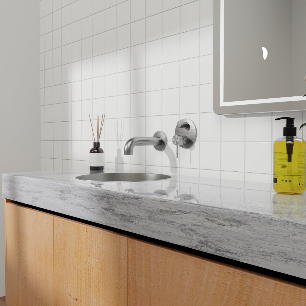 Opal Shower Mixer With Divertor Graphite