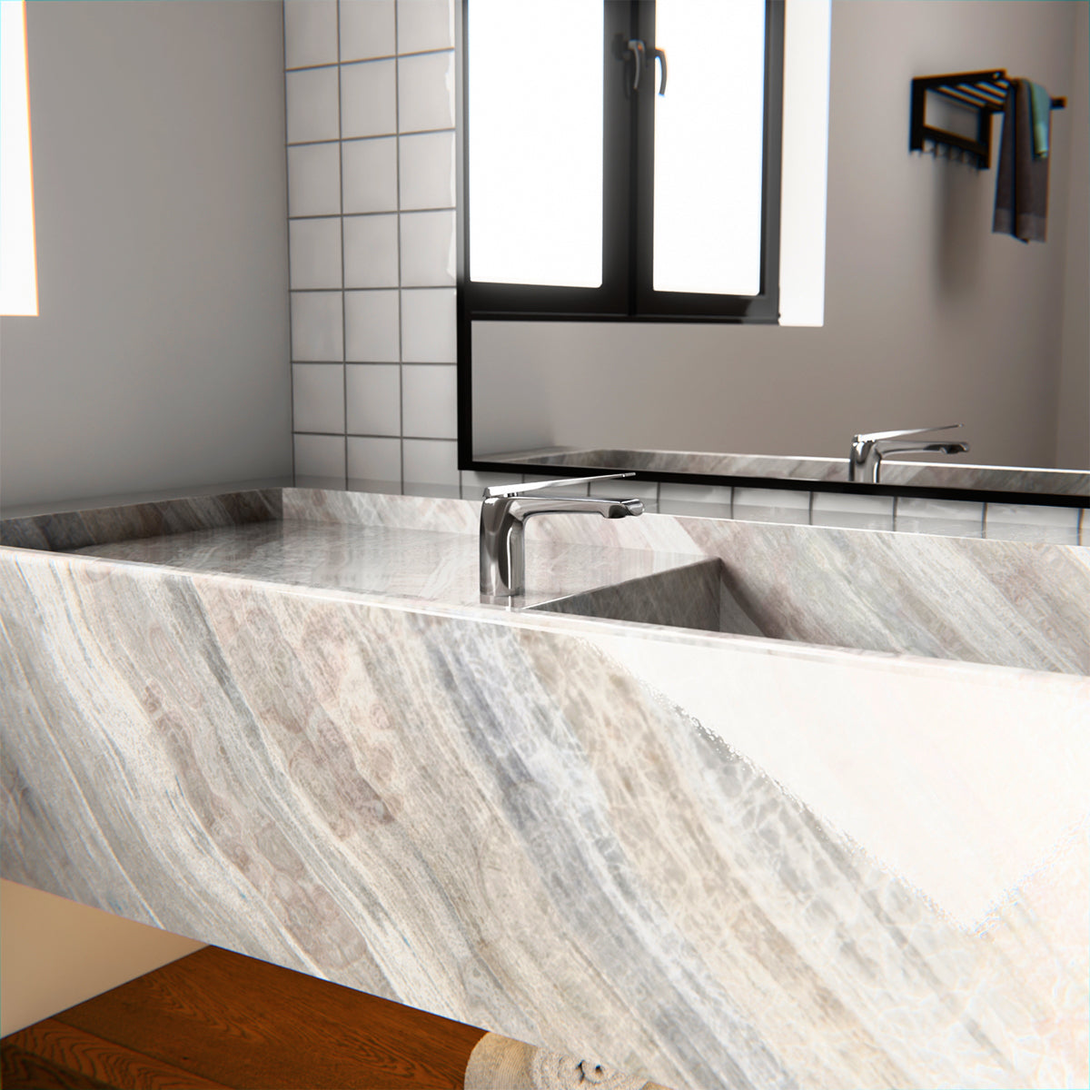 Avid Basin Mixer - Titanium