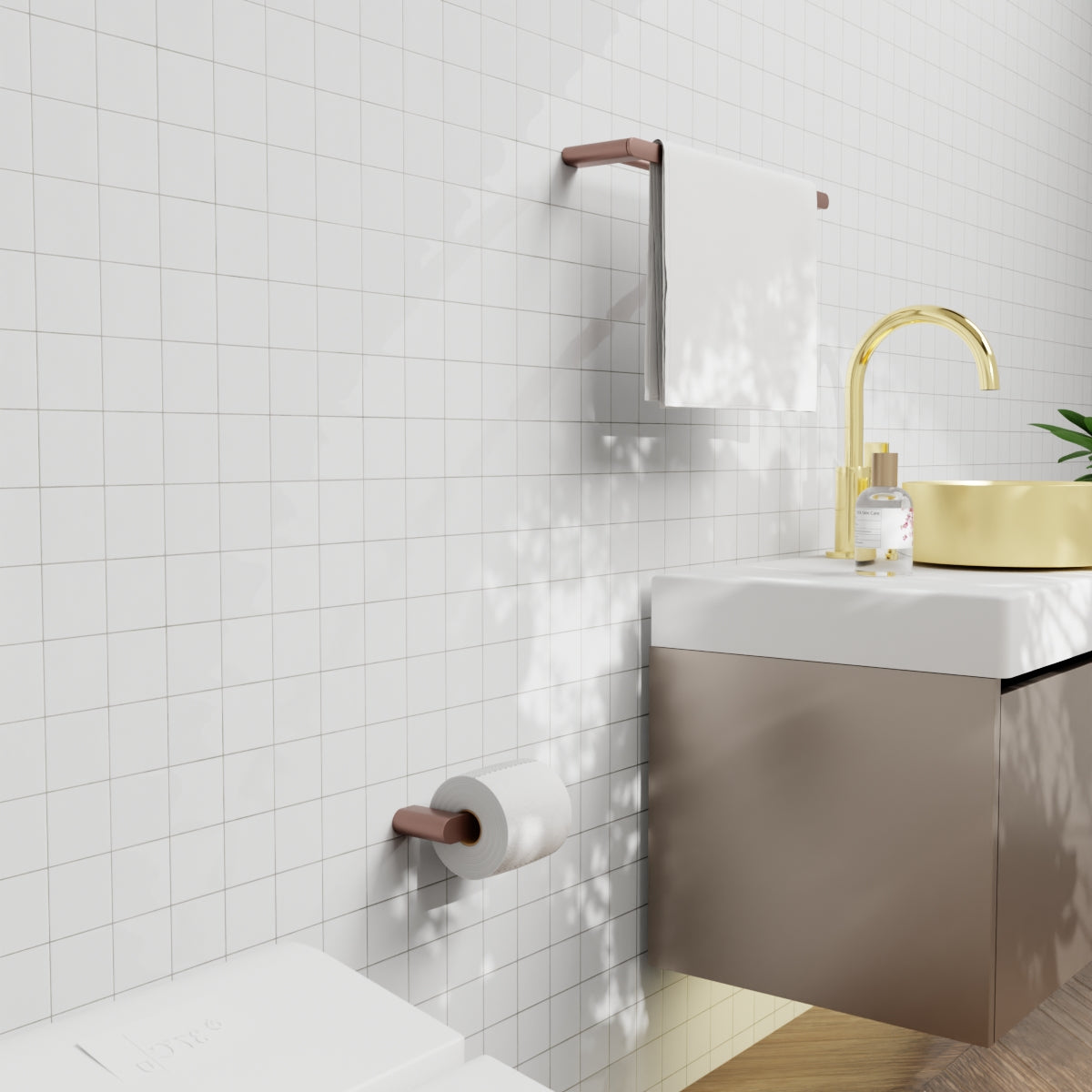 Bianca Toilet Roll Holder Brushed Bronze