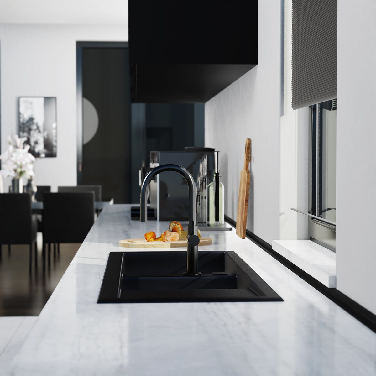 Crue Kitchen Mixer Matte Black