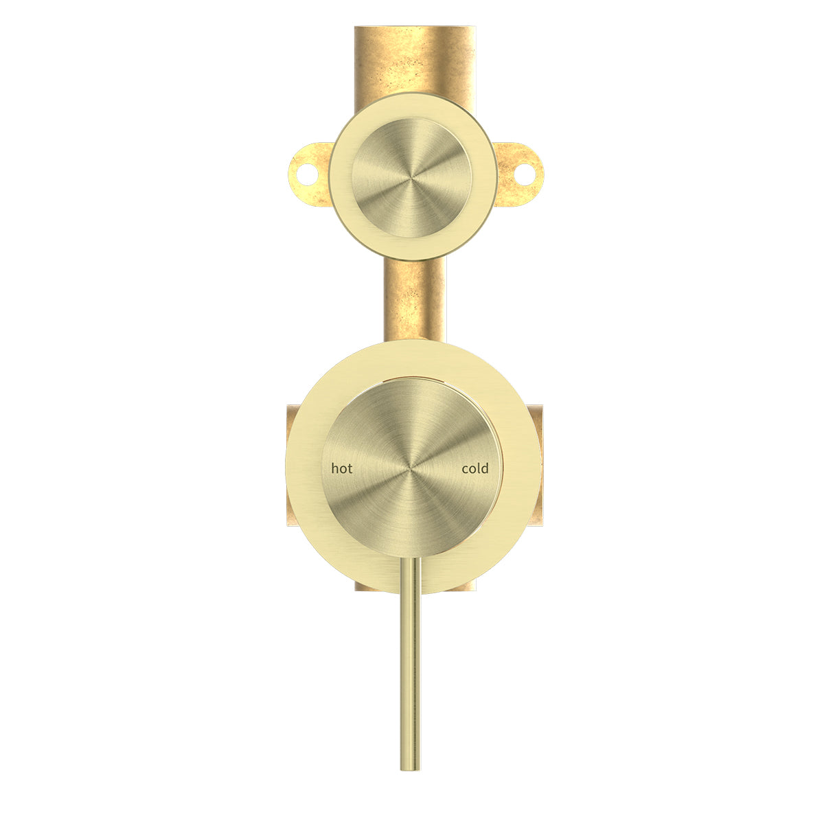 Mecca Shower Mixer With Divertor Separate Back Plate Brushed Gold
