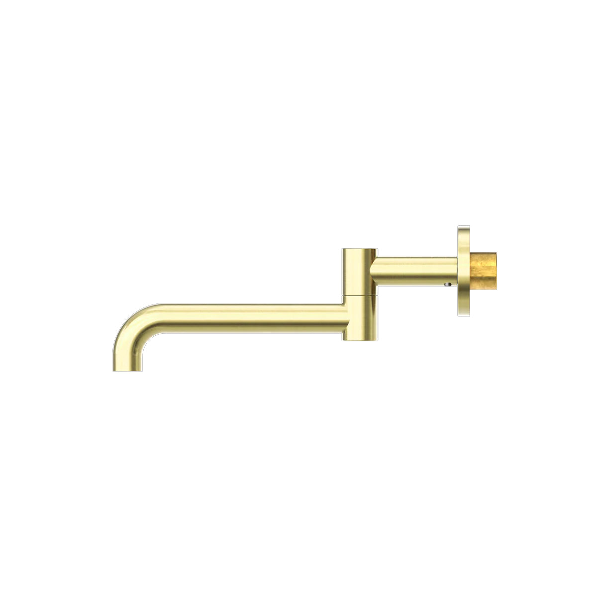 MECCA WALL MOUNTED SWIVEL BATH SPOUT ONLY 225MM BRUSHED GOLD