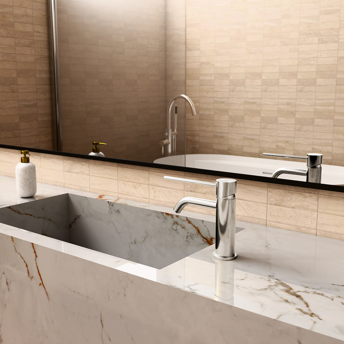 Mecca Care Basin Mixer Brushed Nickel