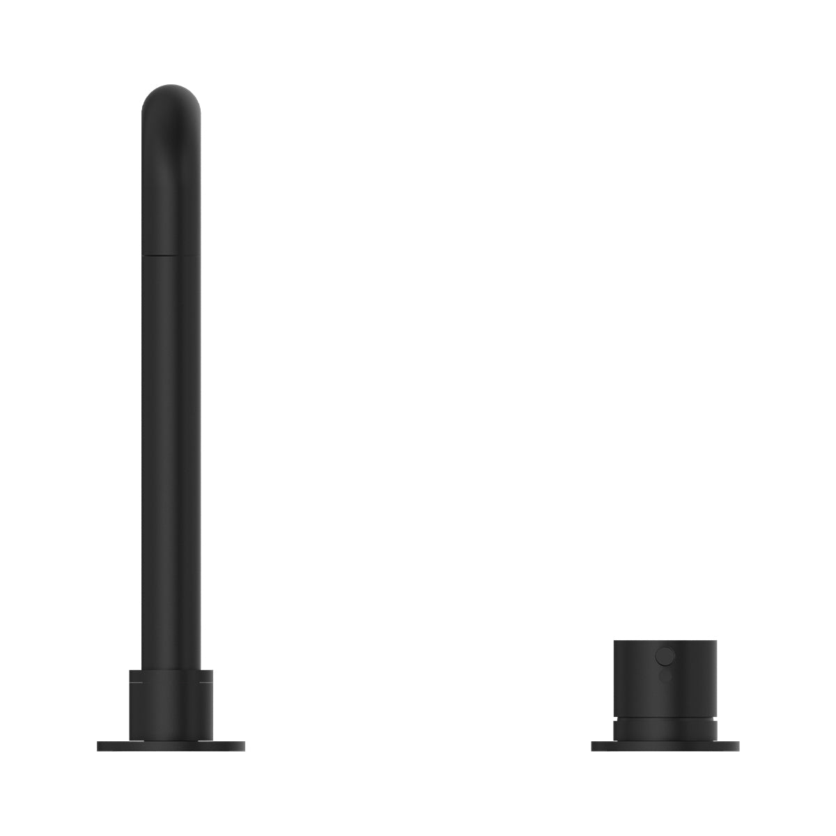 Mecca Hob Basin Mixer Square Swivel Spout Matte Black