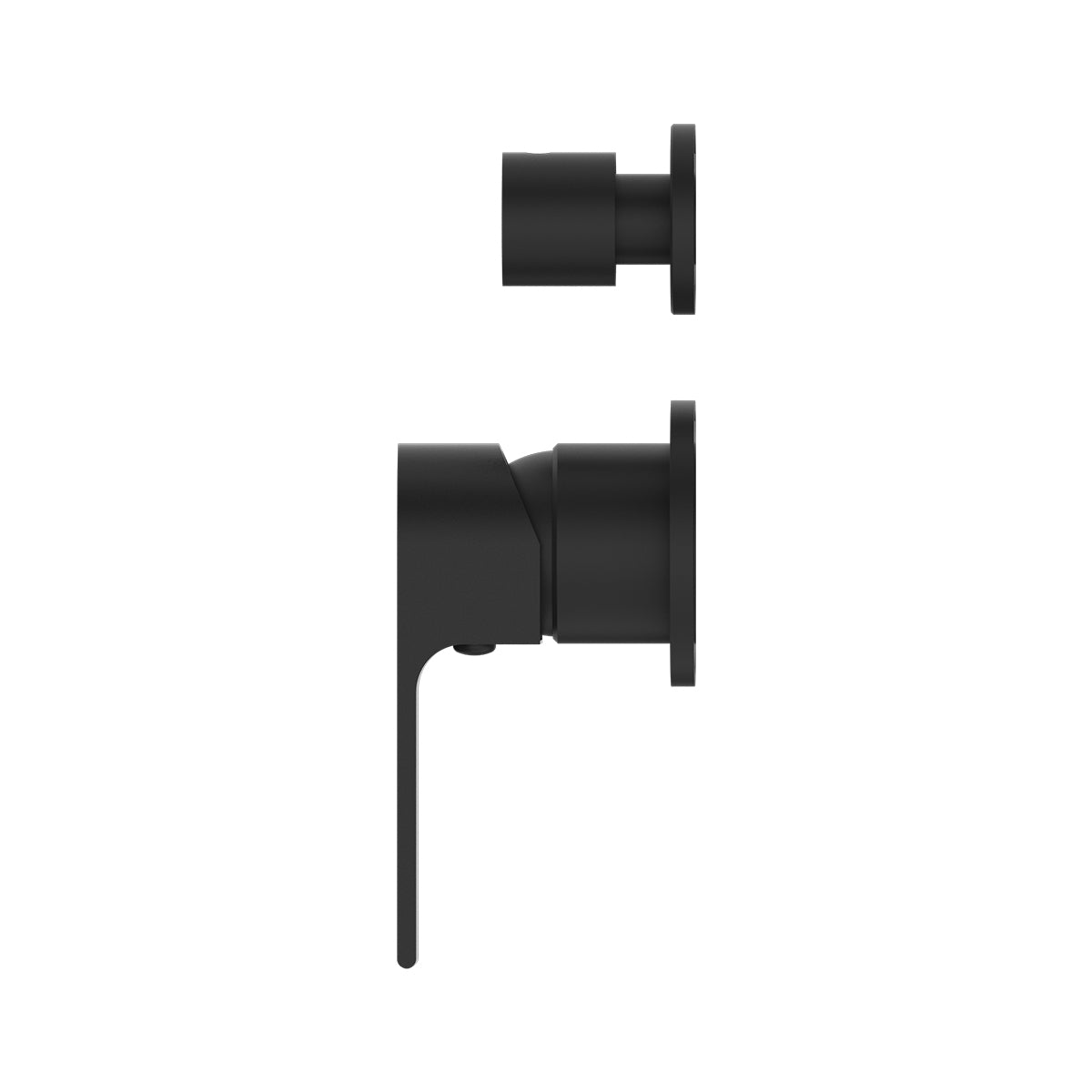 Bianca Shower Mixer With Divertor Separate Plate Matte Black