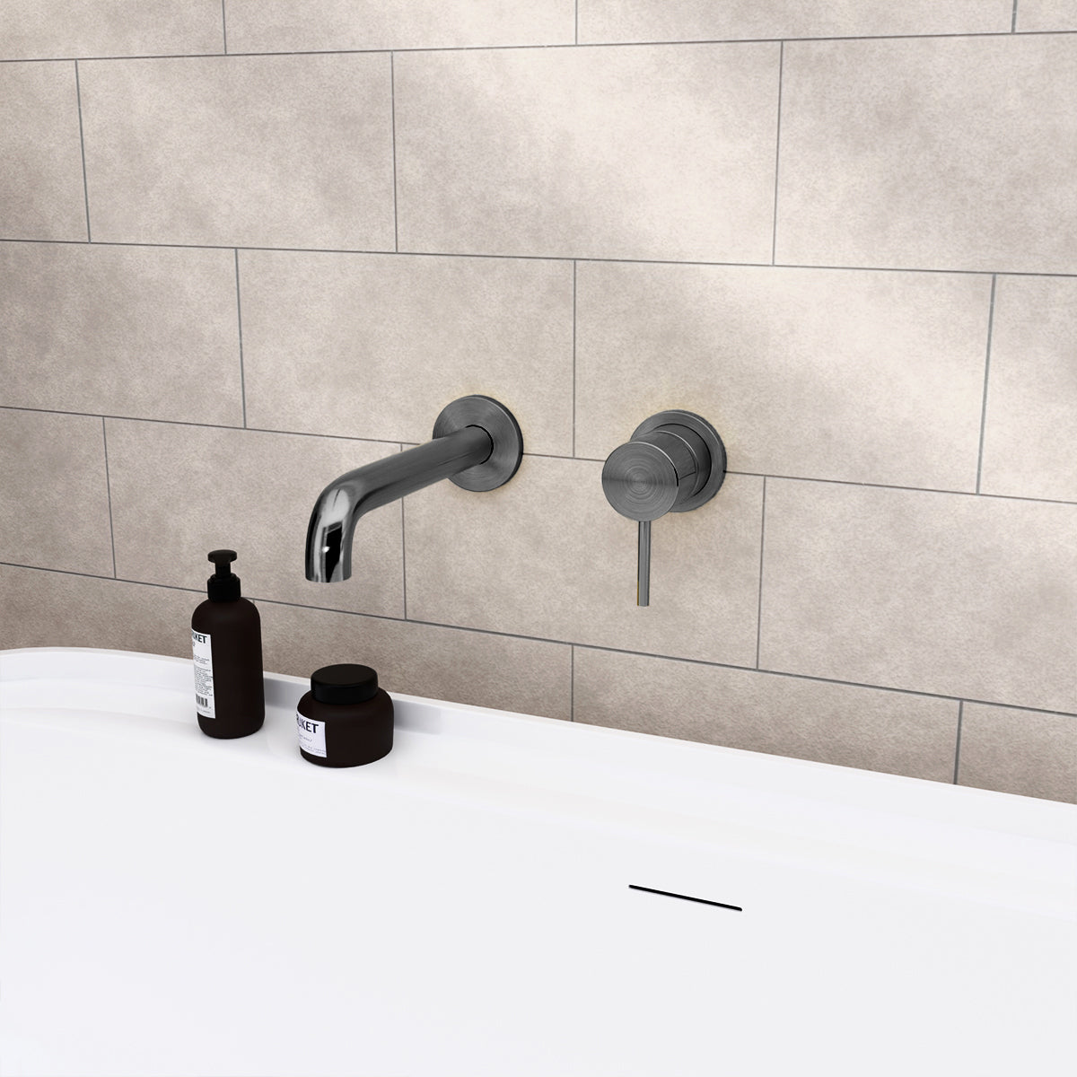 MECCA BASIN/BATH SPOUT ONLY 185MM GUN METAL