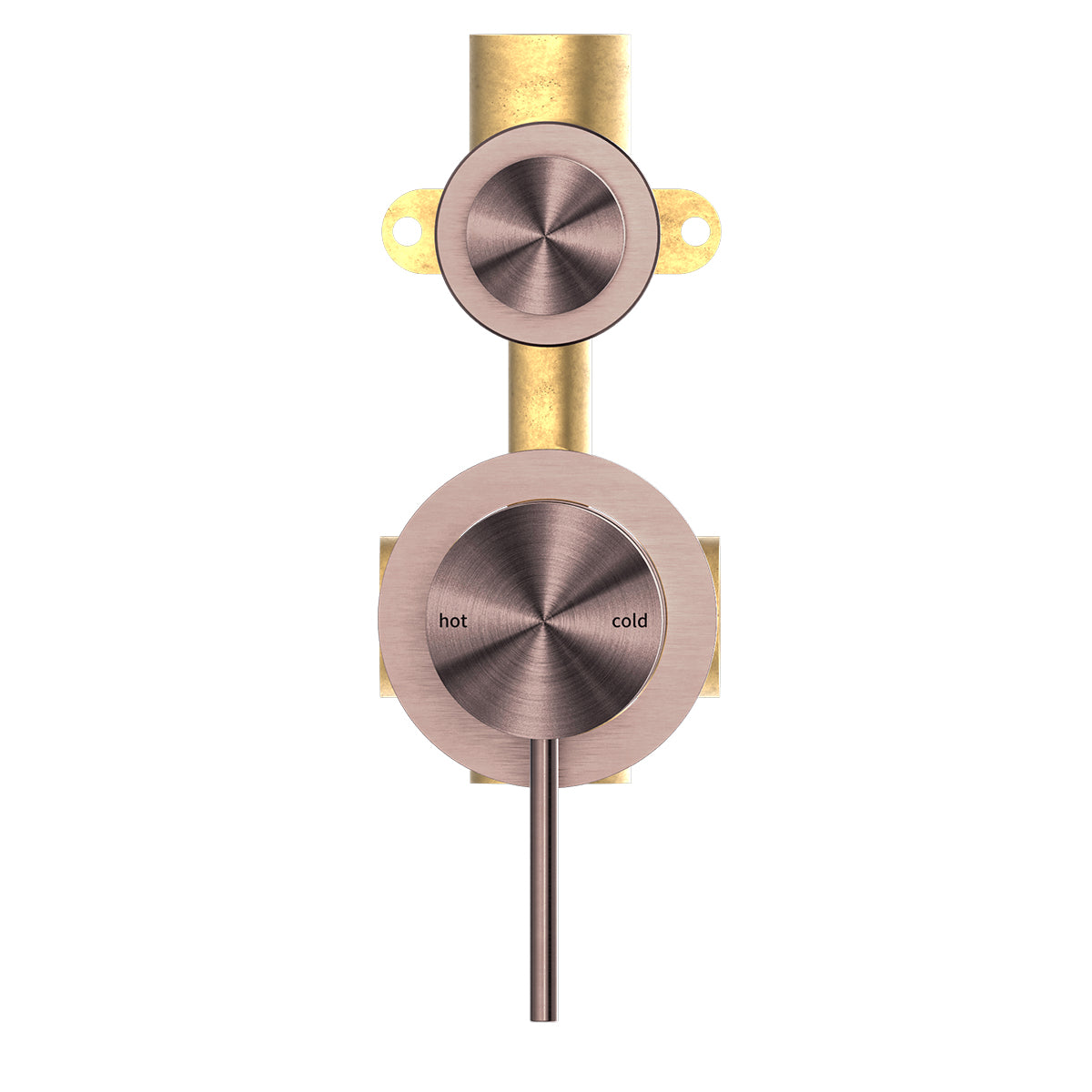 Mecca Shower Mixer With Divertor Separate Back Plate Brushed Bronze