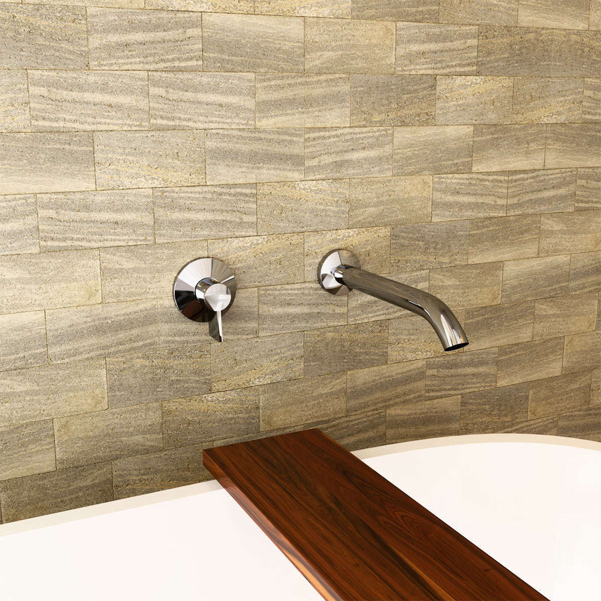 Components Wall Mount Bath Spout - Polished Chrome