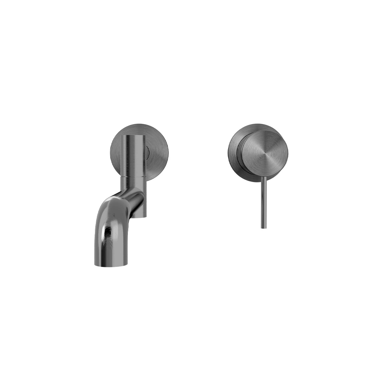 Mecca Wall Basin/Bath Mixer Swivel Spout 225mm Gun Metal