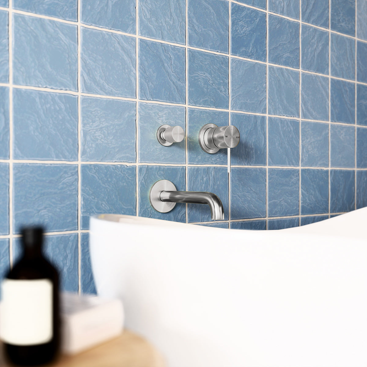 Mecca Shower Mixer With Horizontal 2 Way Divertor Brushed Nickel