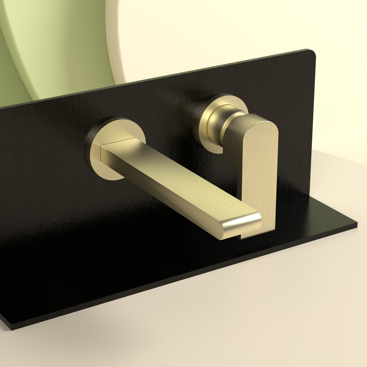 Bianca Wall Basin/Bath Mixer Separate Back Plate 187mm Brushed Gold