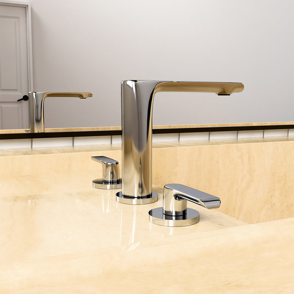 Avid Tile Insert Assembly Bench Bathroom Tapware Mounted Sets Polished Chrome 97363T-4E-CP