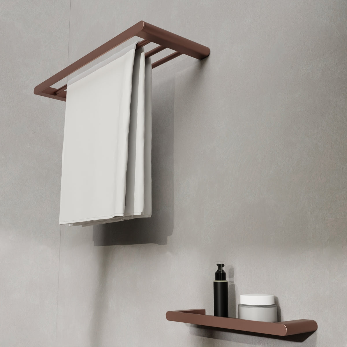 Bianca Metal Shower Shelf Brushed Bronze