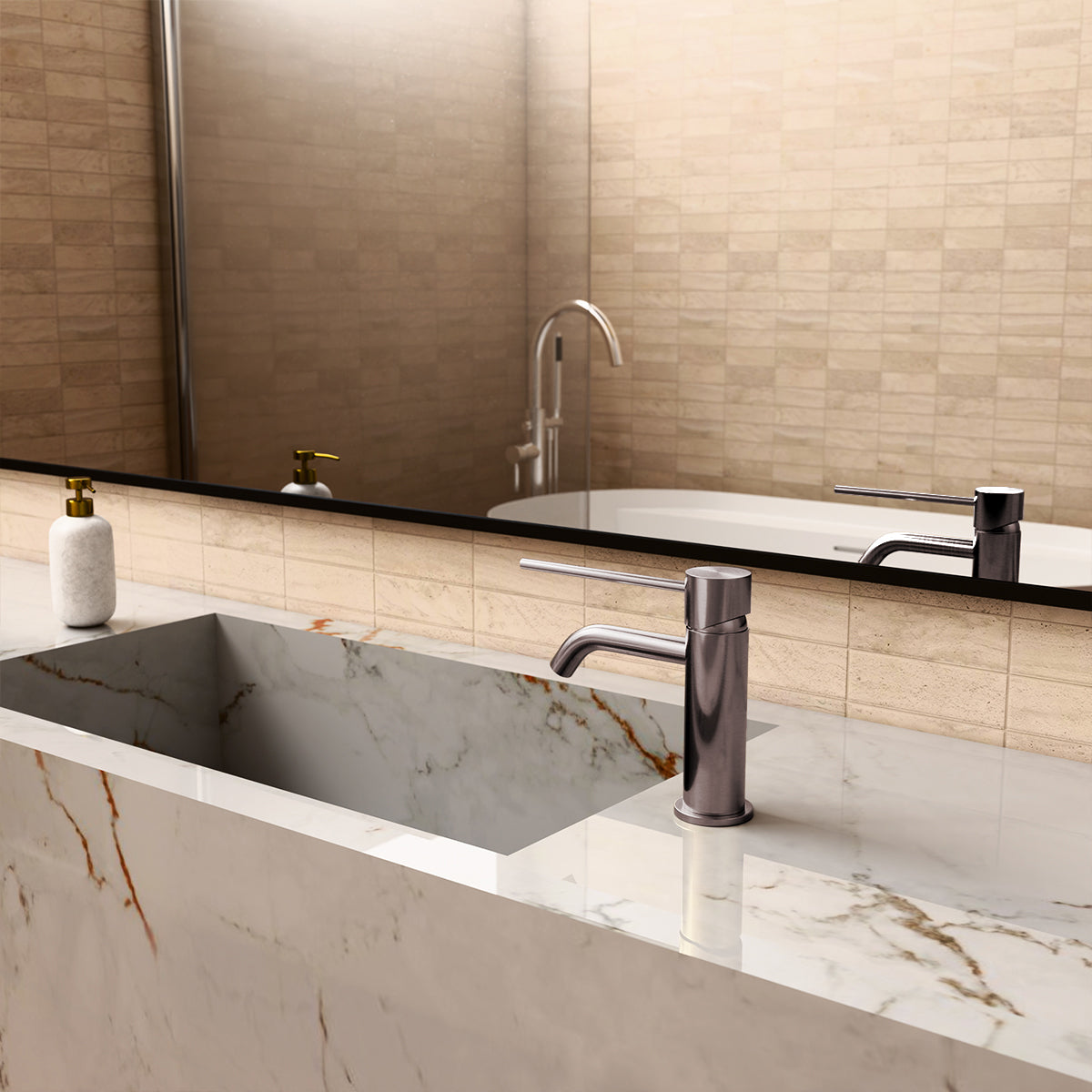 Mecca Care Basin Mixer Brushed Bronze