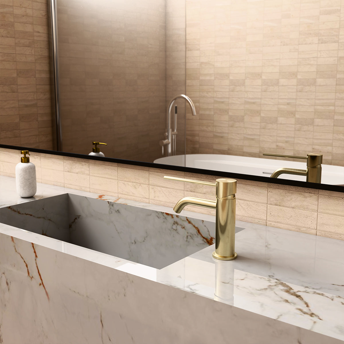 Mecca Care Basin Mixer Brushed Gold