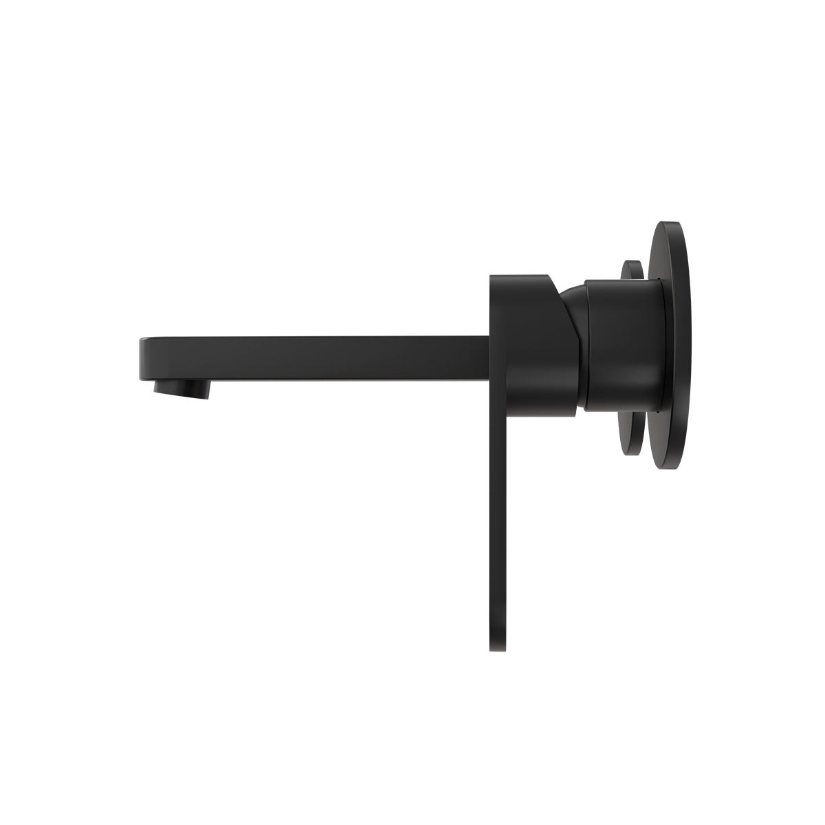 Ecco Wall Basin/Bath Mixer Separate Back Plate Matte Black