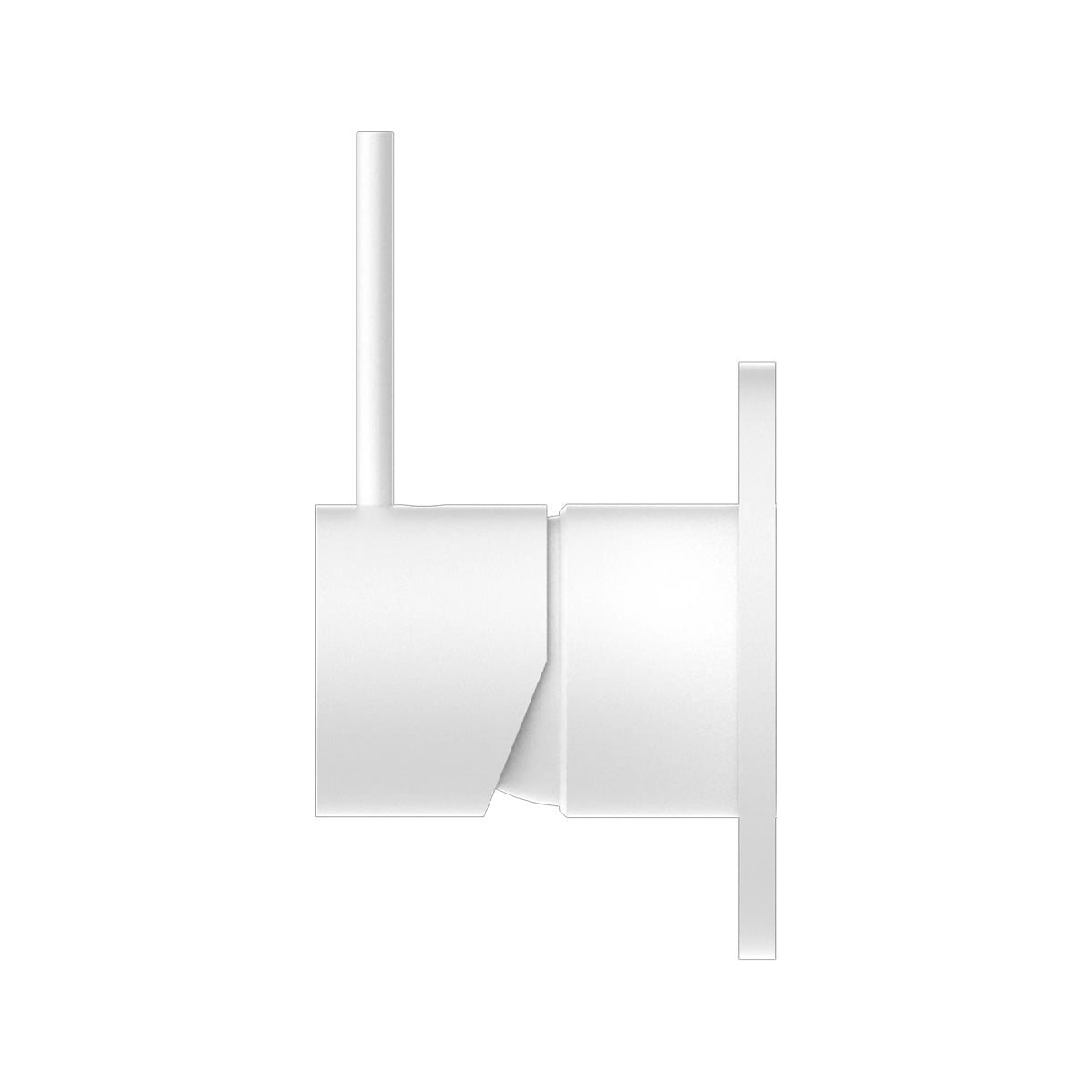 Mecca Shower Mixer Handle Up 80mm Plate Matte White