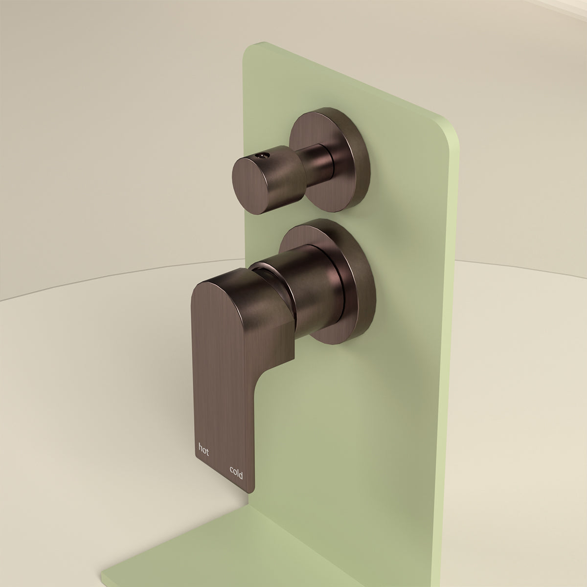 Bianca Shower Mixer With Divertor Separate Back Plate Brushed Bronze