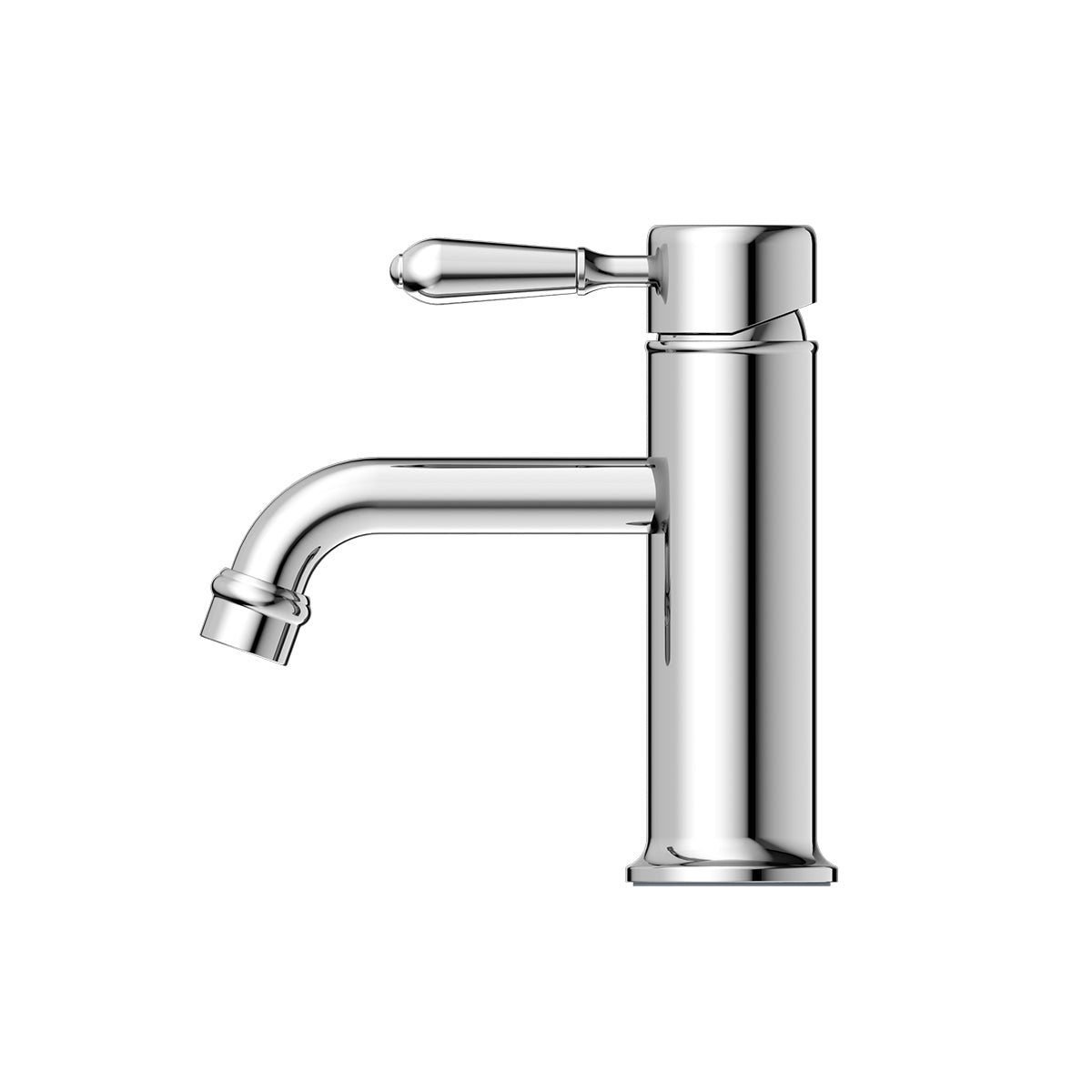 York Straight Basin Mixer With Metal Lever Chrome