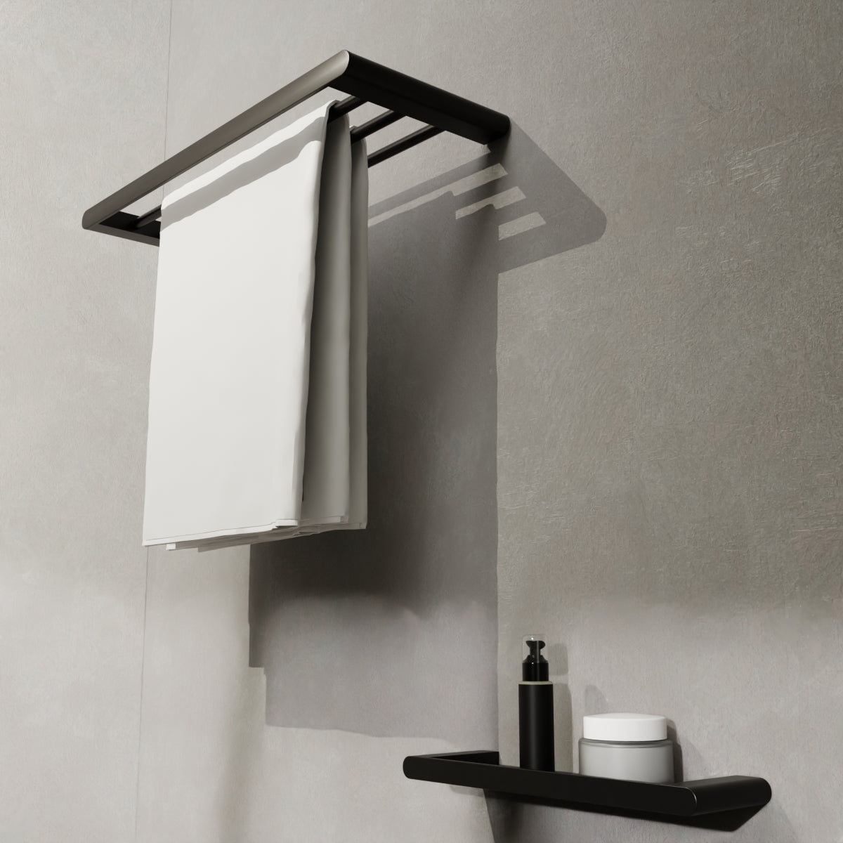 Bianca Metal Shower Shelf Matte Black
