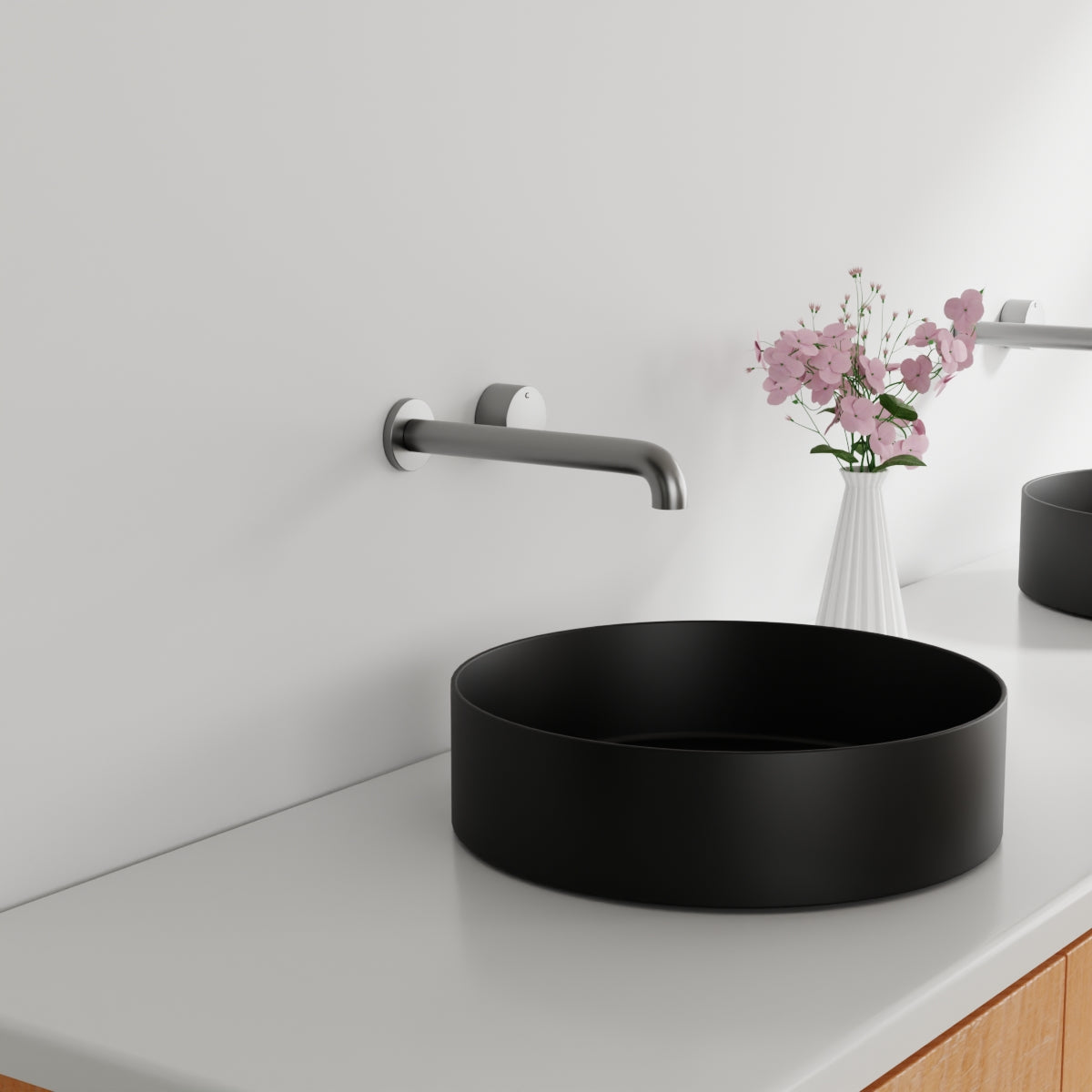 Kara Progressive Wall Basin/Bath Set 260mm Gun Metal