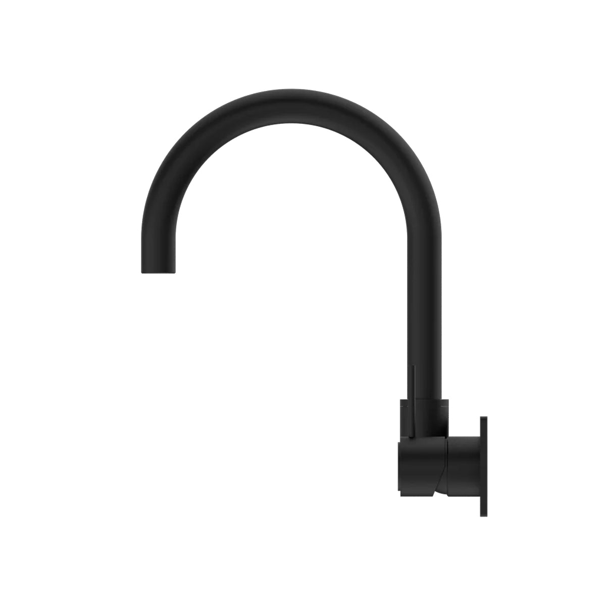 Mecca Wall Basin/Bath Mixer Swivel Spout Handle Up Matte Black