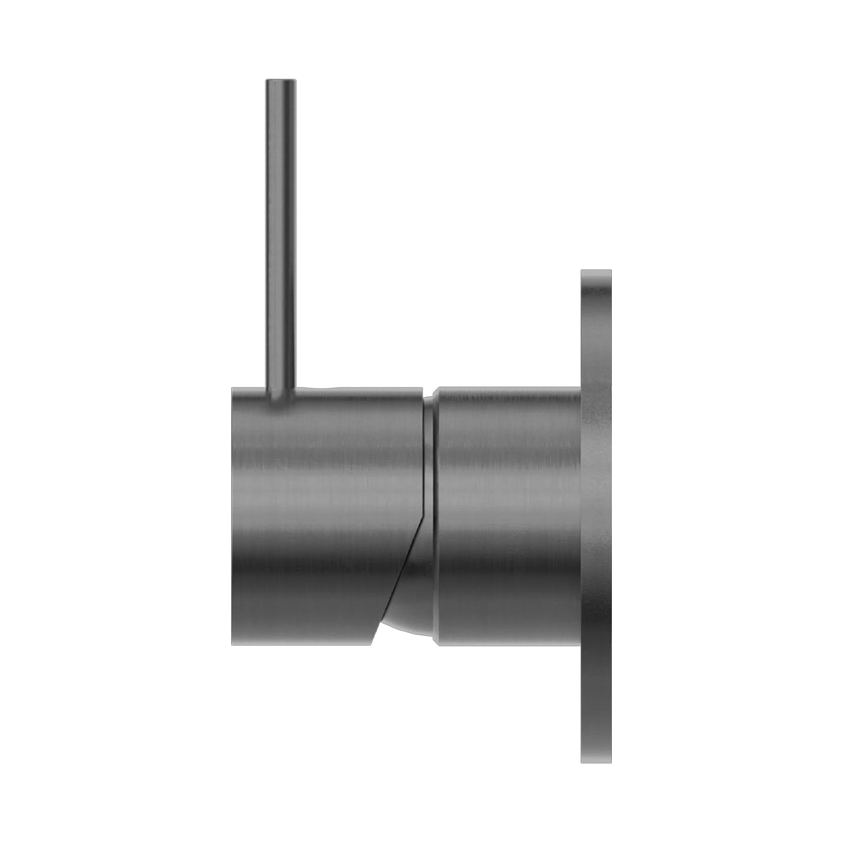 Mecca Shower Mixer Handle Up 80mm Plate Gun Metal