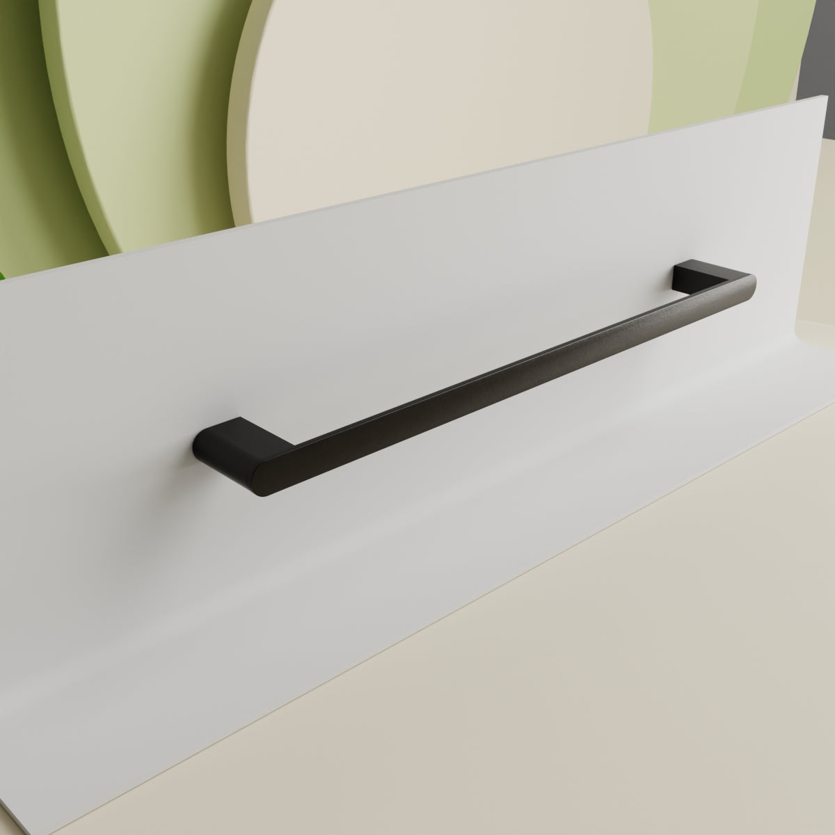 Bianca Single Towel Rail 800mm Matte Black