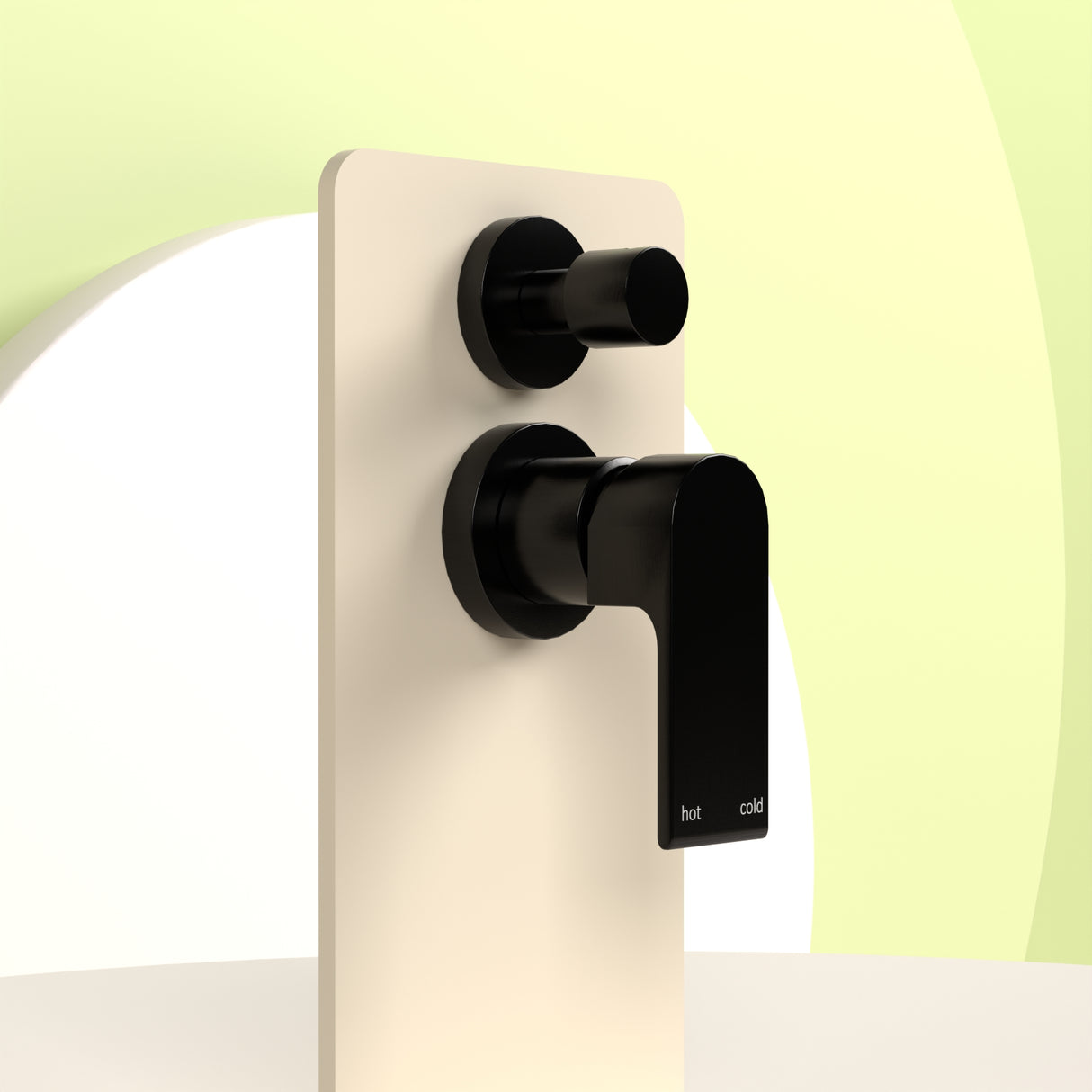 Bianca Shower Mixer With Divertor Separate Back Plate Matte Black
