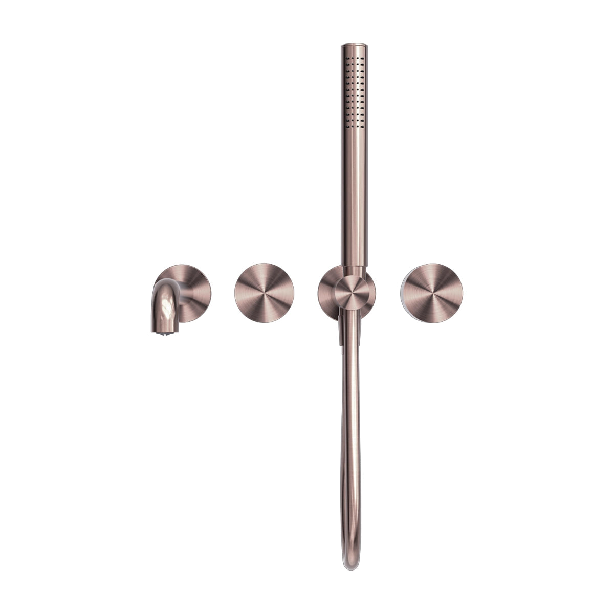 Kara Progressive Shower System Separate Plate With Spout 230mm Brushed Bronze
