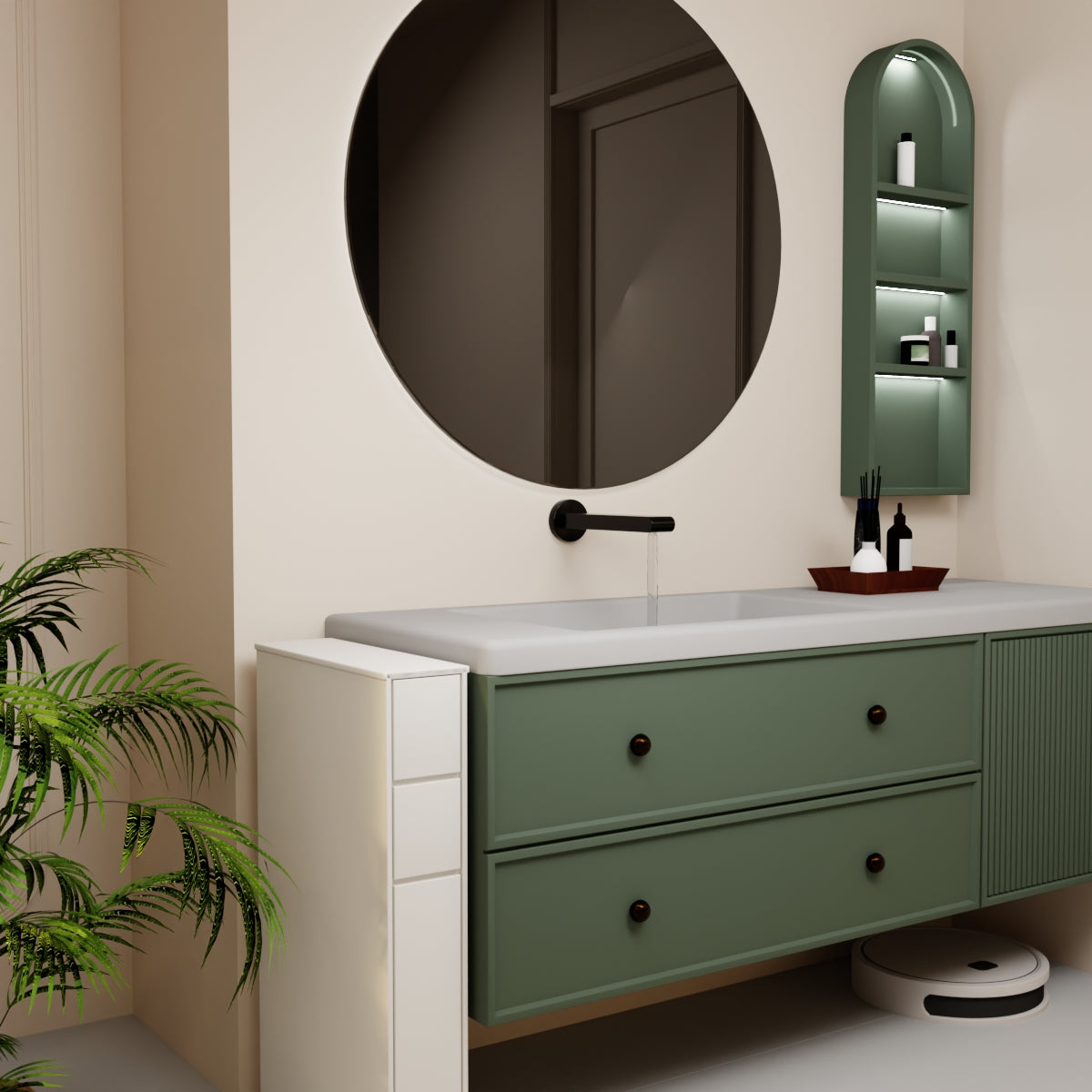 Bianca Fixed Bath Spout Only 240mm Matte Black