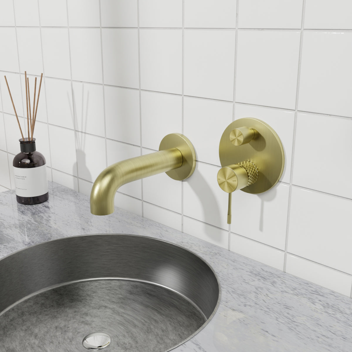 Opal Shower Mixer With Divertor Brushed Gold
