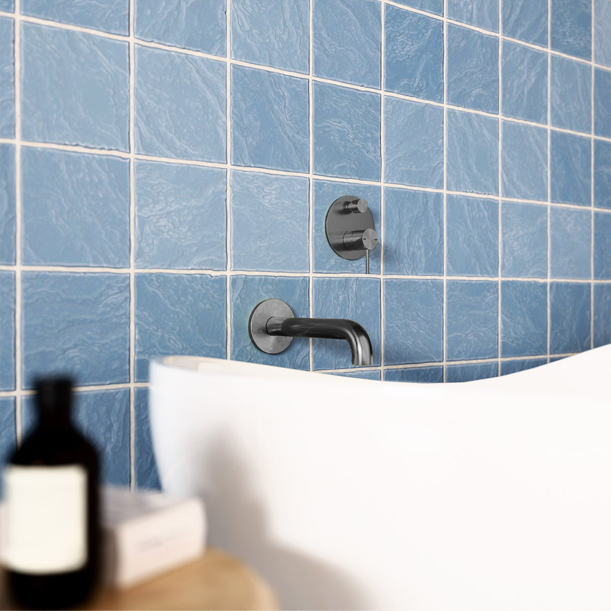 Mecca Shower Mixer With Divertor Gun Metal