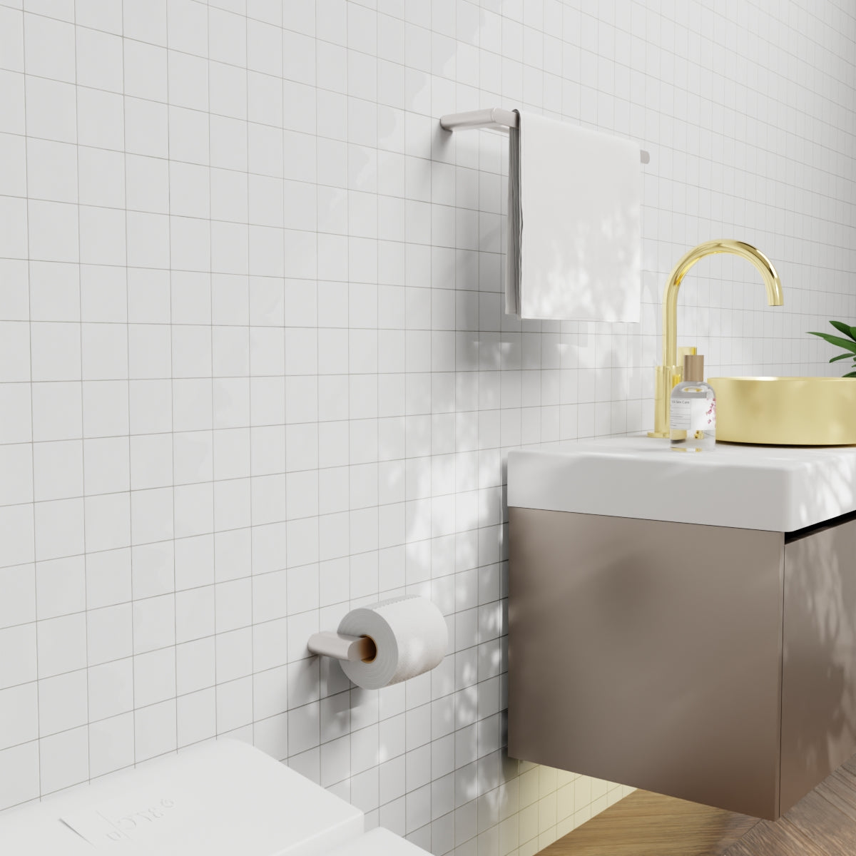 Bianca Toilet Roll Holder Brushed Nickel