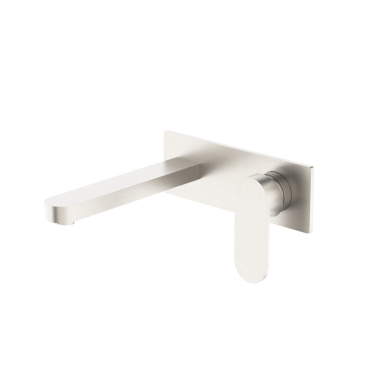Ecco Wall Basin/Bath Mixer Brushed Nickel
