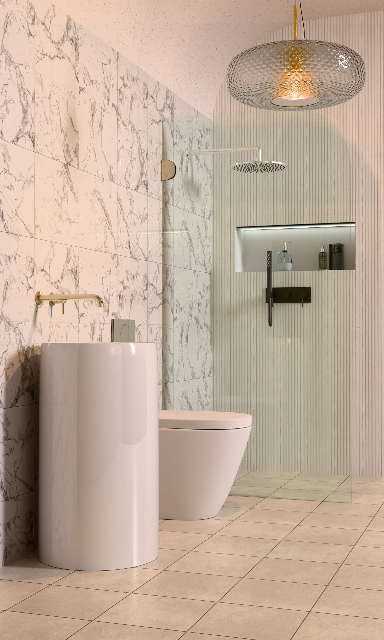 Mecca Shower Mixer With Divertor System Matte Black