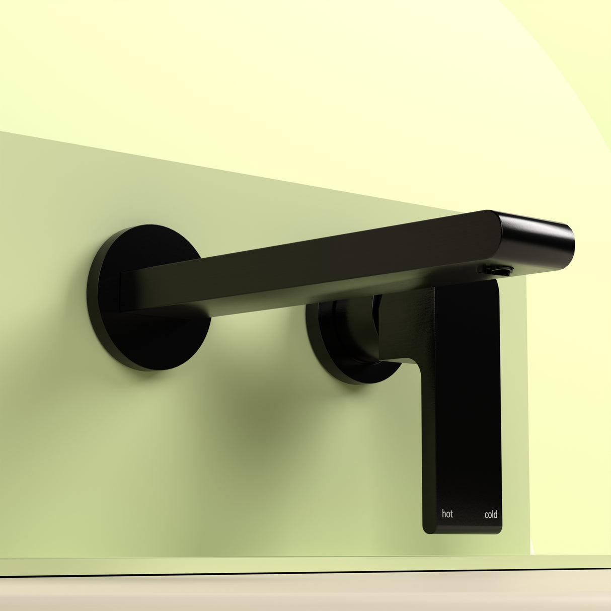 BIANCA WALL BASIN/BATH MIXER SEPARATE BACK PLATE 230MM MATTE BLACK