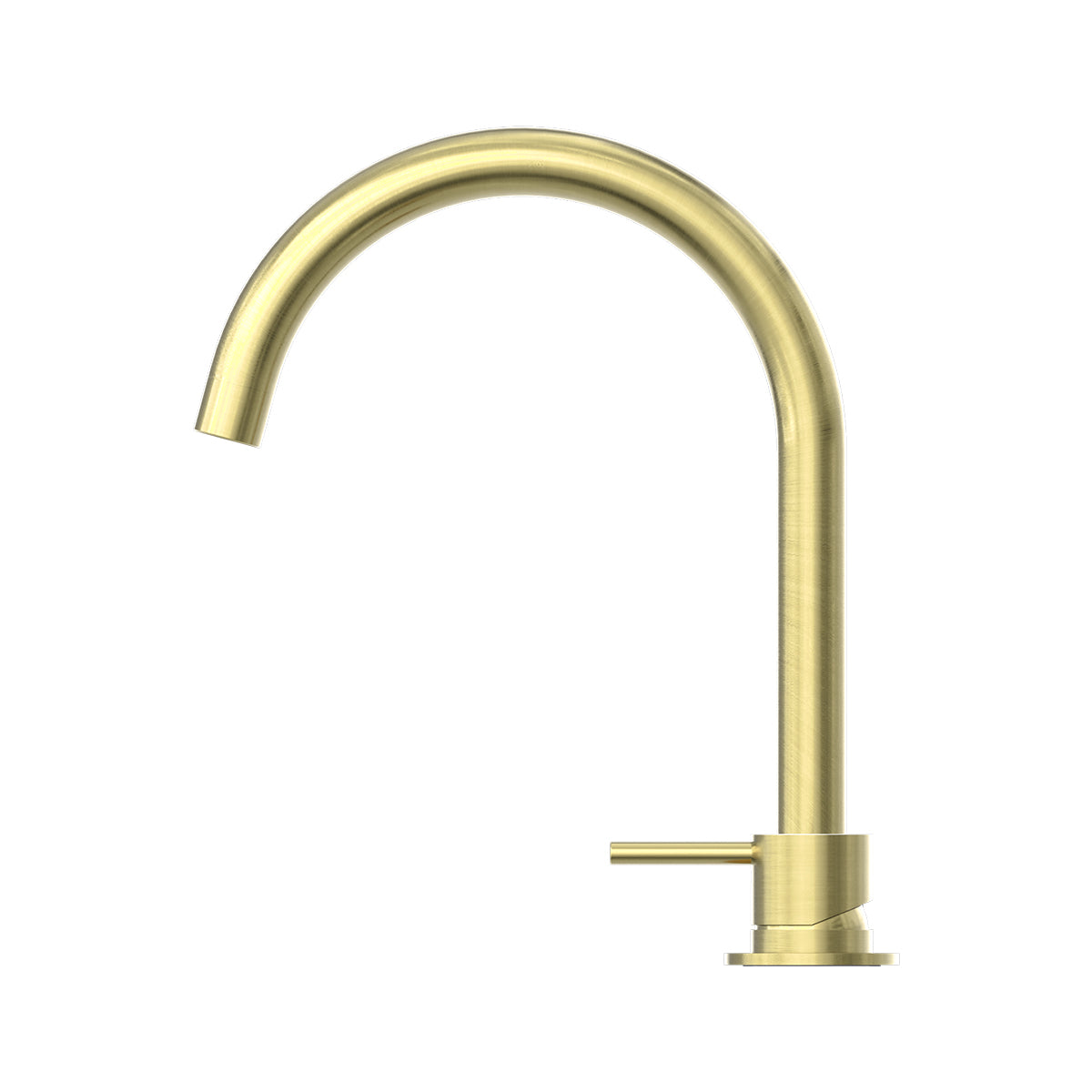 Mecca Hob Basin Mixer Round Swivel Spout Brushed Gold