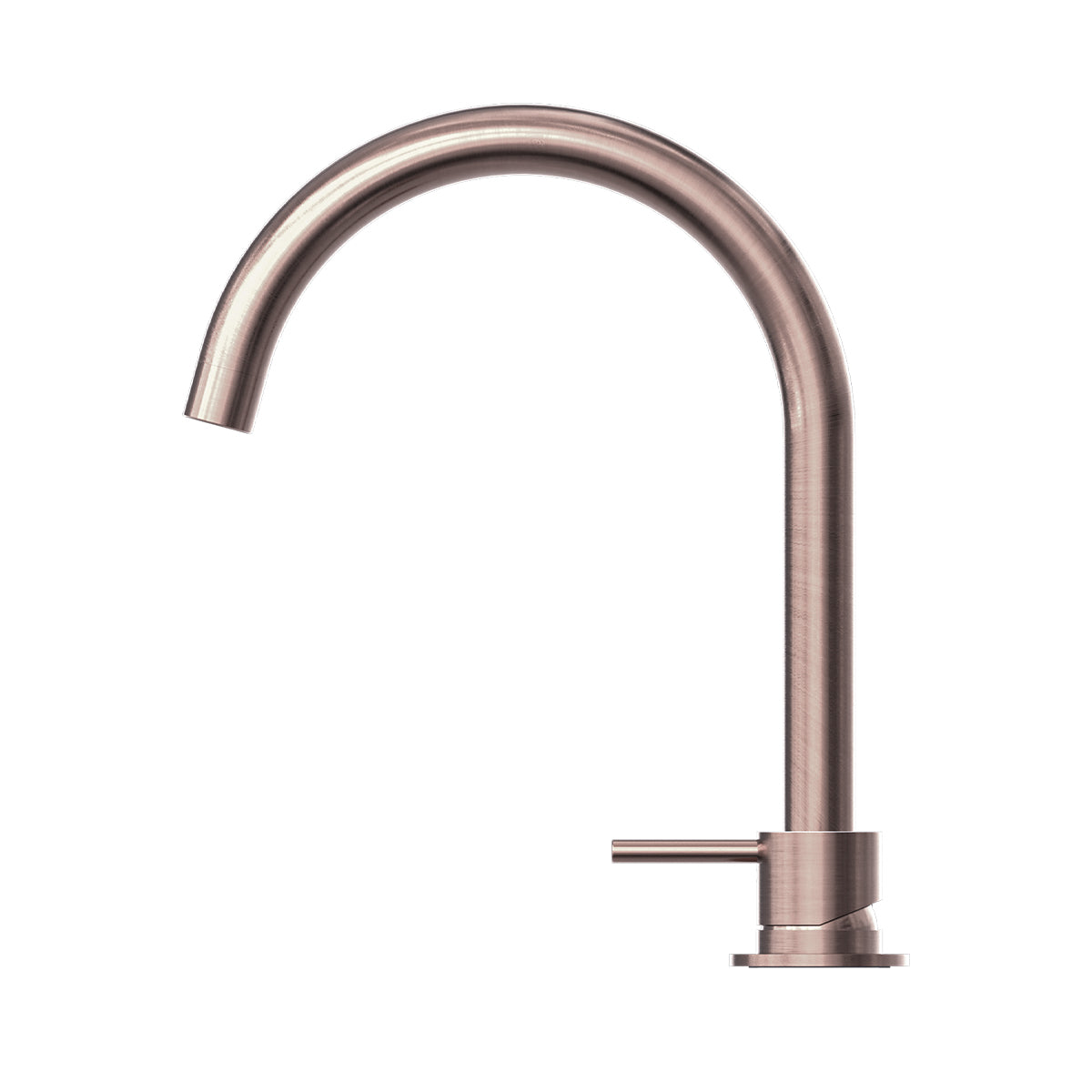 Mecca Hob Basin Mixer Round Swivel Spout Brushed Bronze