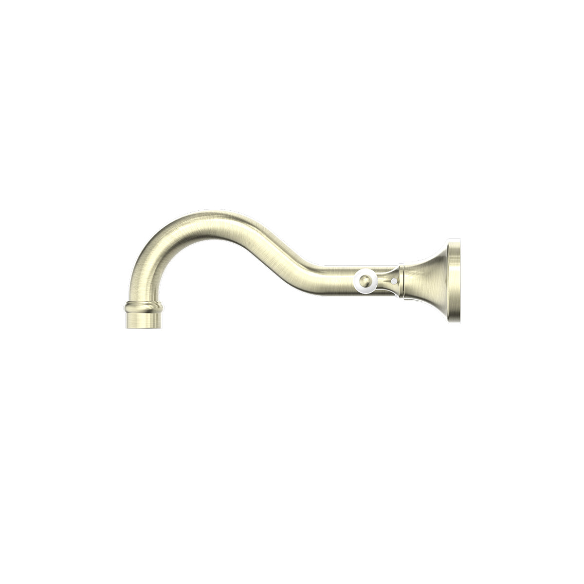 York Wall Basin Set With White Porcelain Lever Aged Brass