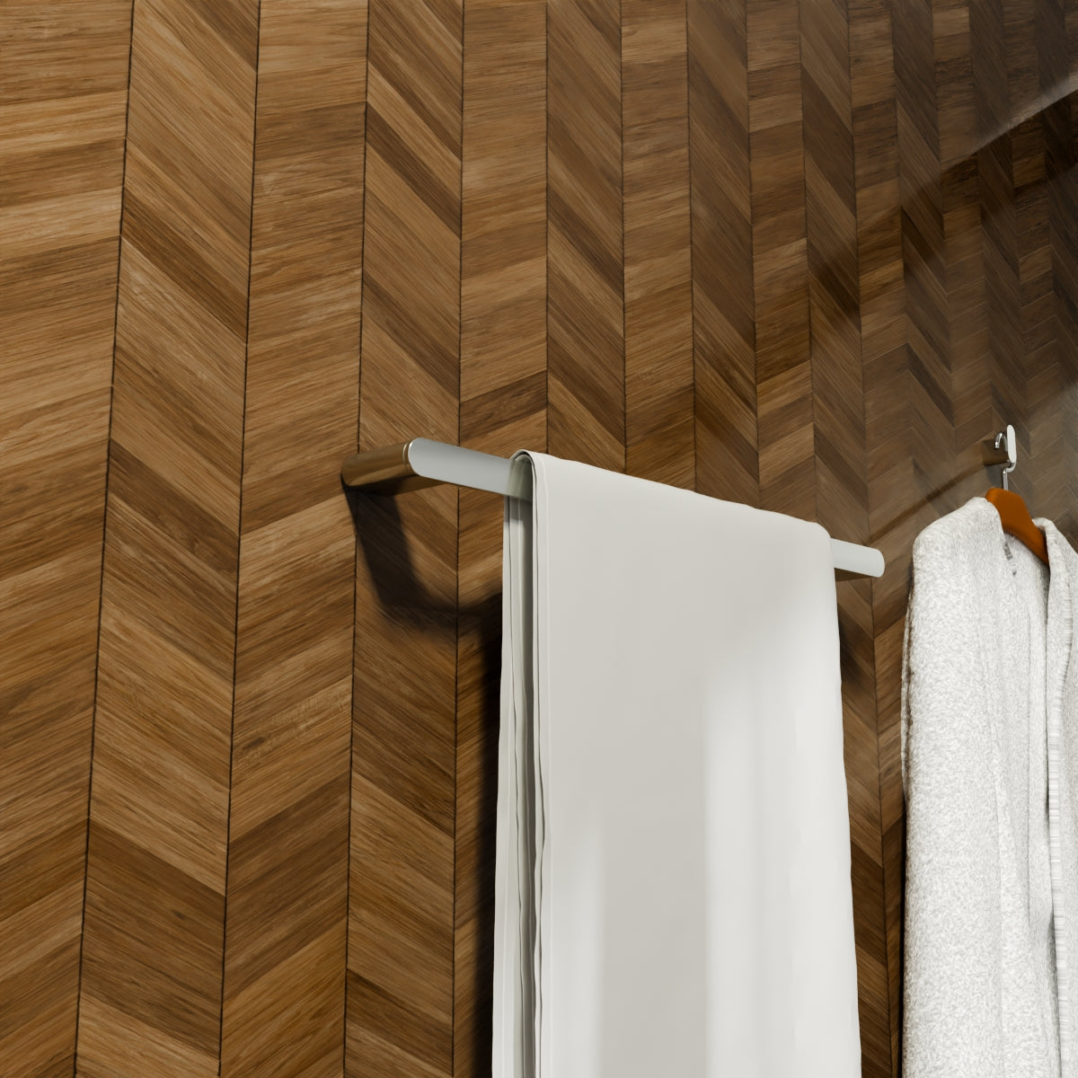 Bianca Single Towel Rail 600mm Chrome