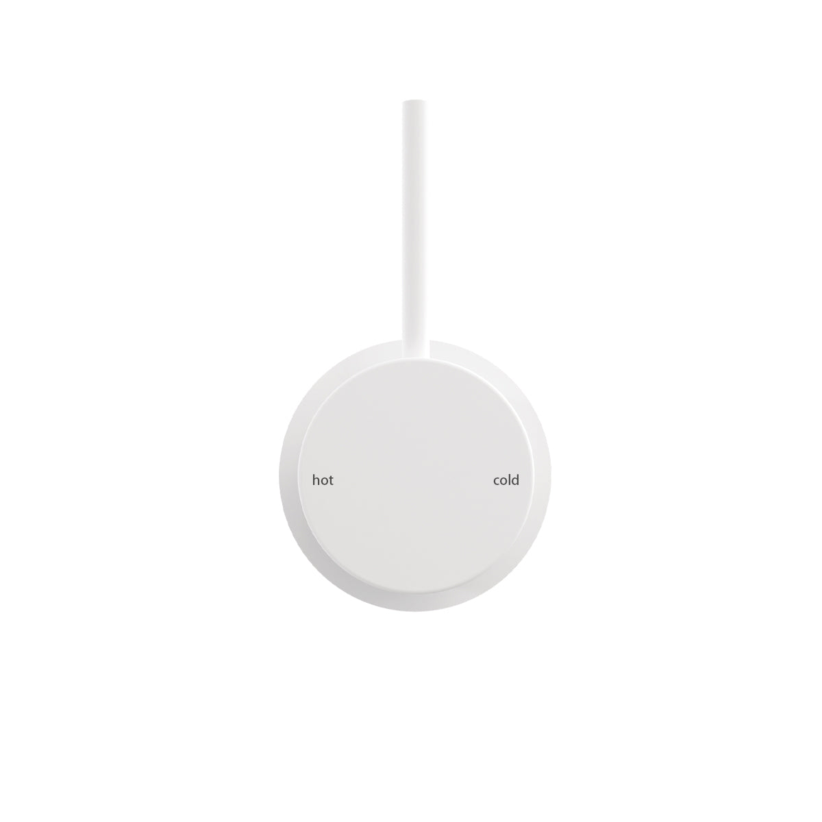 Mecca Shower Mixer Handle Up 80mm Plate Matte White