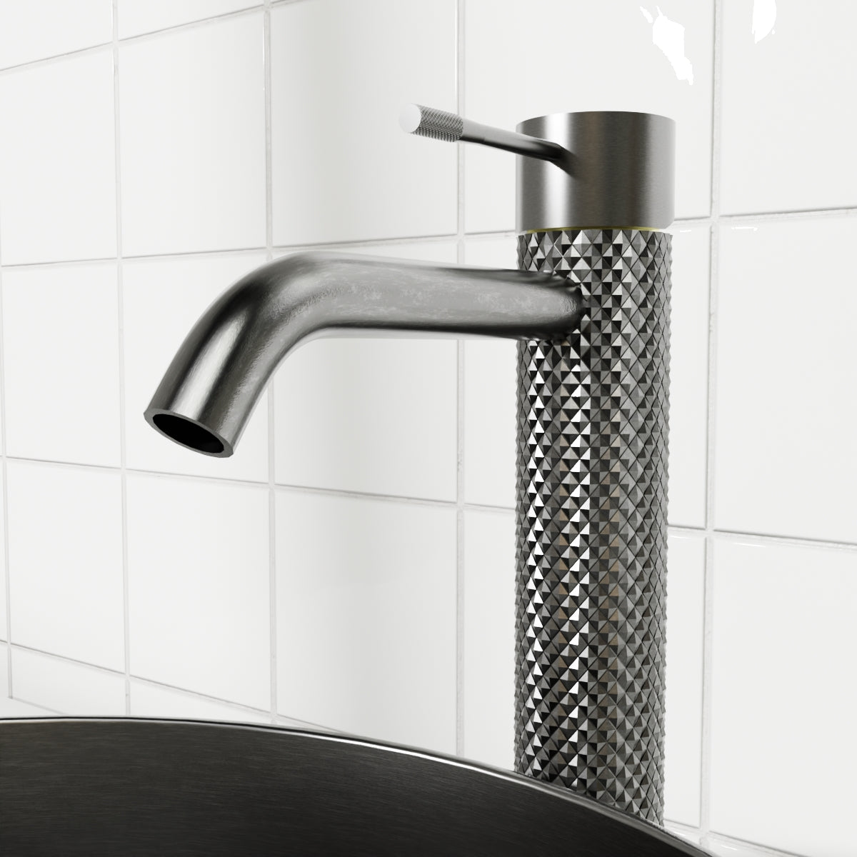 Opal Tall Basin Mixer Graphite
