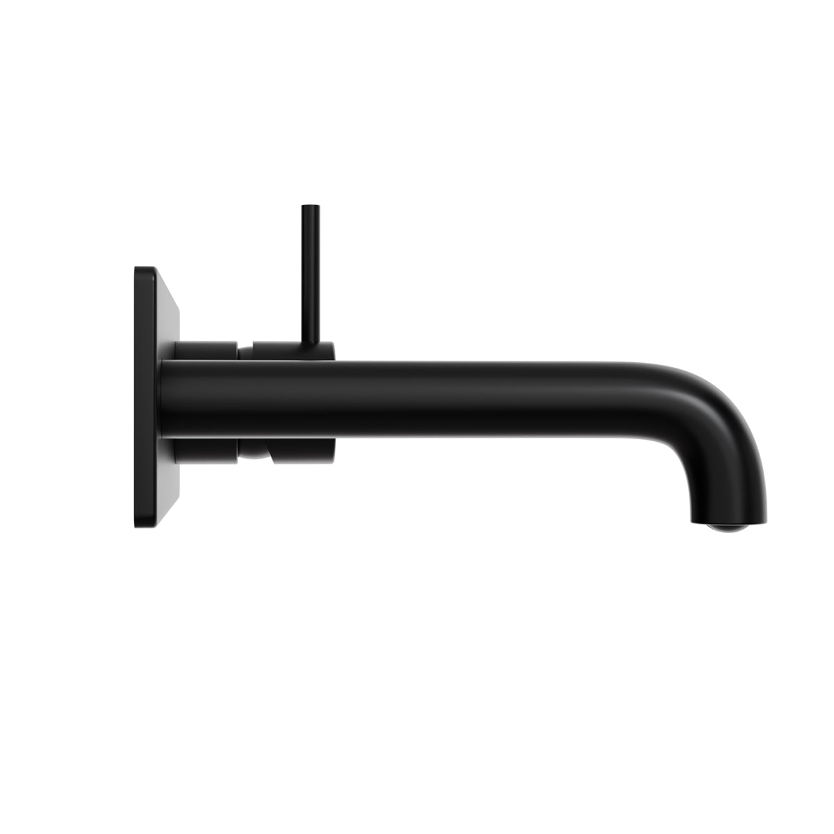 Mecca Wall Basin/Bath Mixer Handle Up 160mm Matte Black