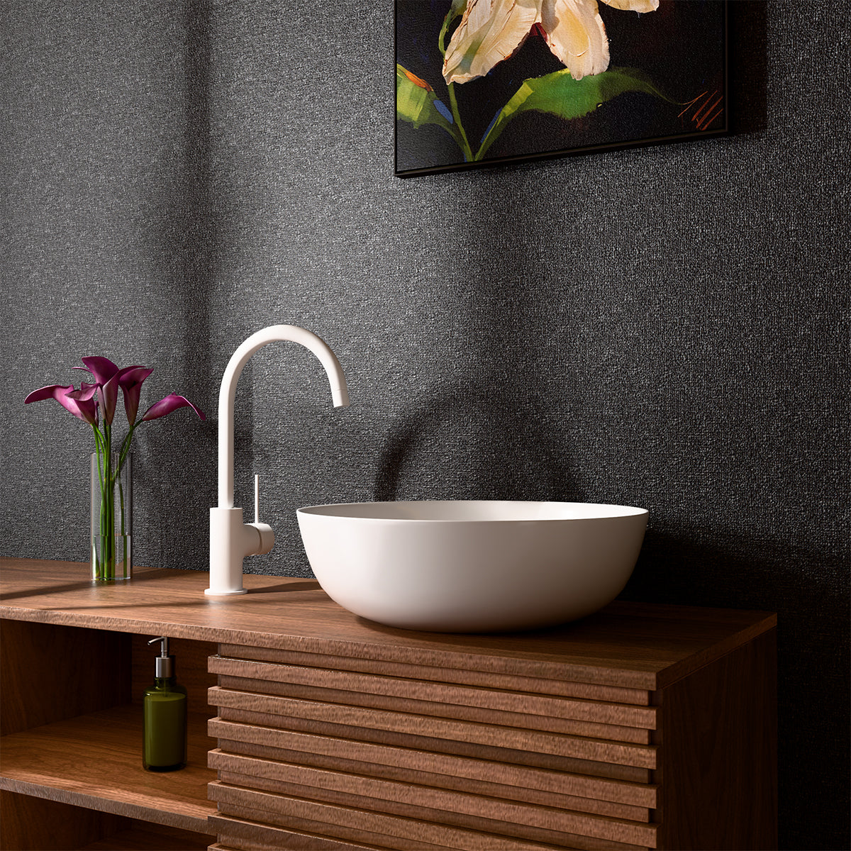 Mecca Pull Out Sink Mixer With Vegie Spray Function Matte White