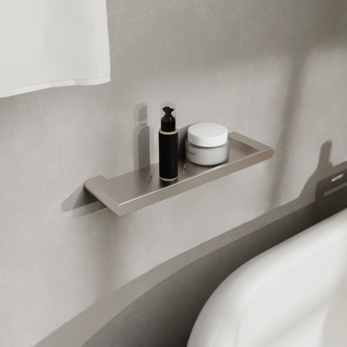 Bianca Metal Shower Shelf Brushed Nickel